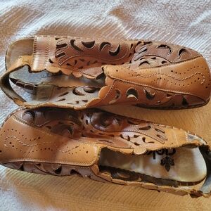 Rieker brown leather slingback